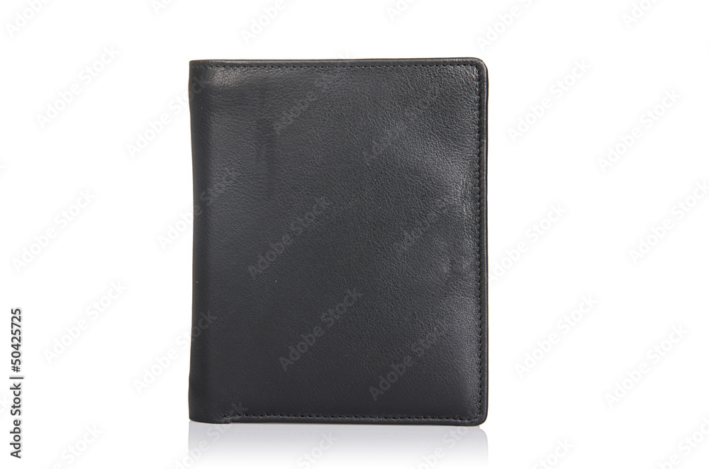 Leather wallet isolated on the white Leather wallet isolated on the white