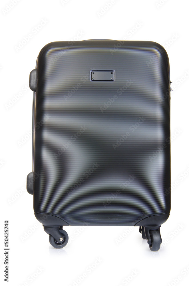Travel luggage isolated on the white background