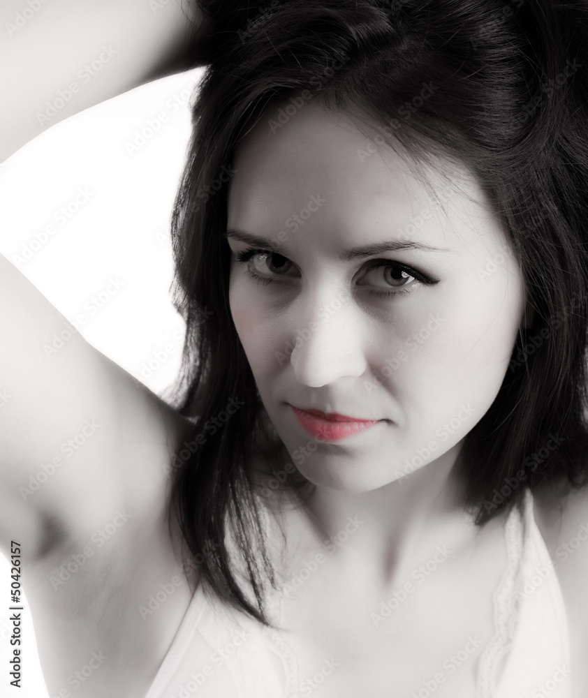 Naklejka premium woman showing armpit