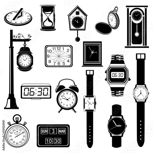 Clock/Watch evolution vector set