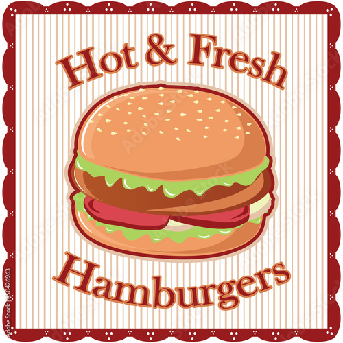 burger sign vector