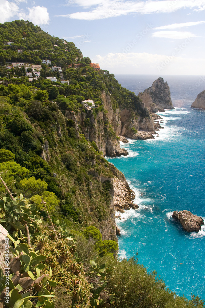Capri landscape, sea