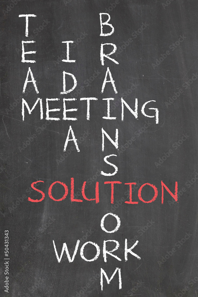 Fototapeta premium business solution crosswords