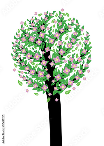 Tree with pink blossom