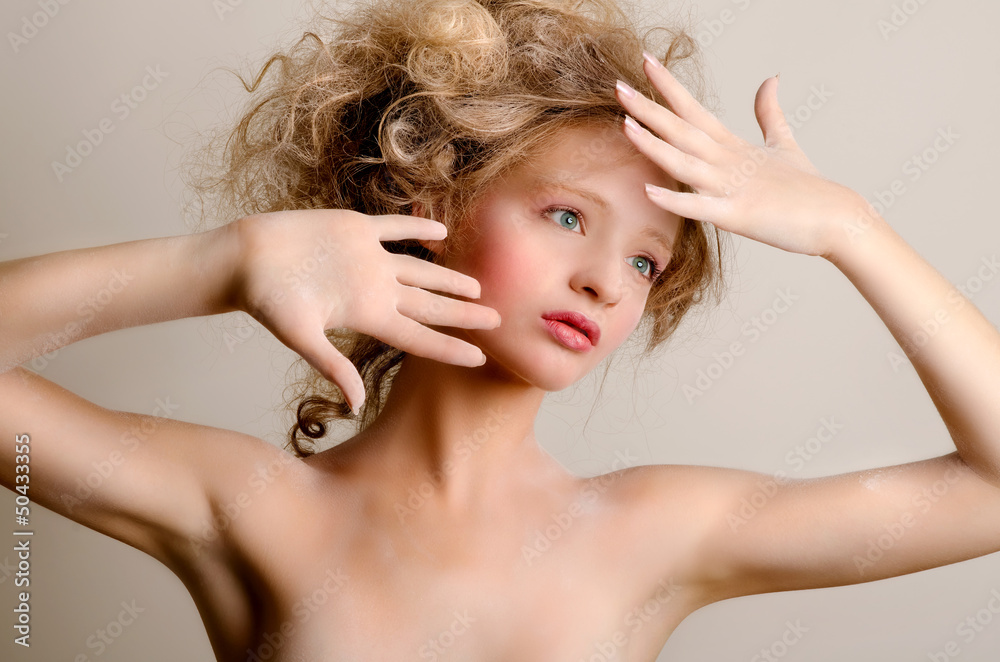 Fototapeta premium Fantasy portrait of pretty girl