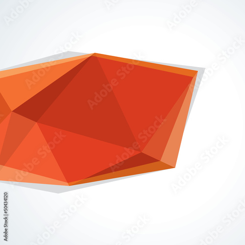 Vector crystal banner shape