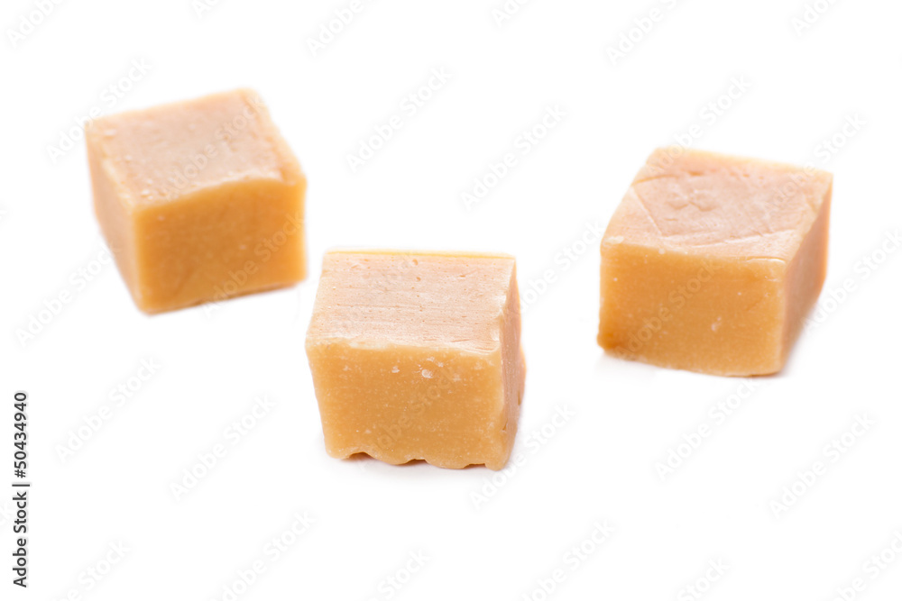Caramel heap isolated on a white background