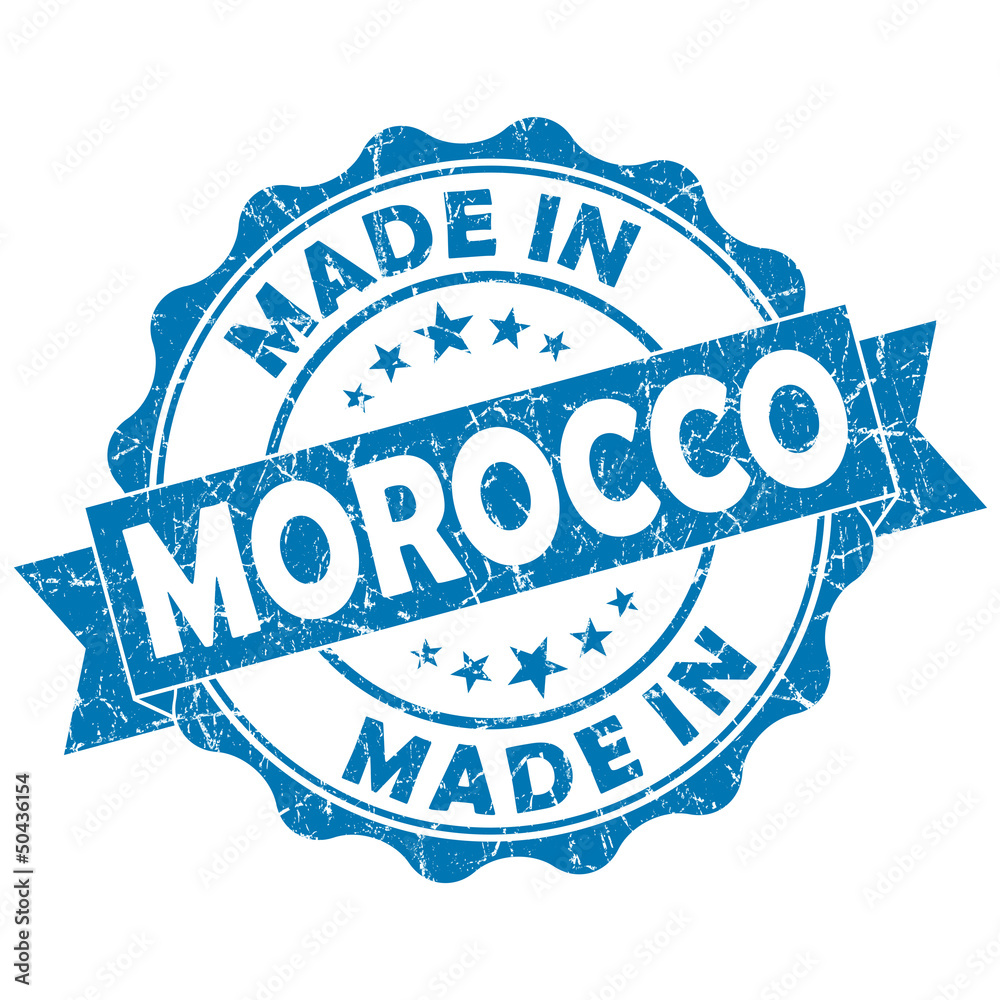 Obraz premium made in morocco stamp