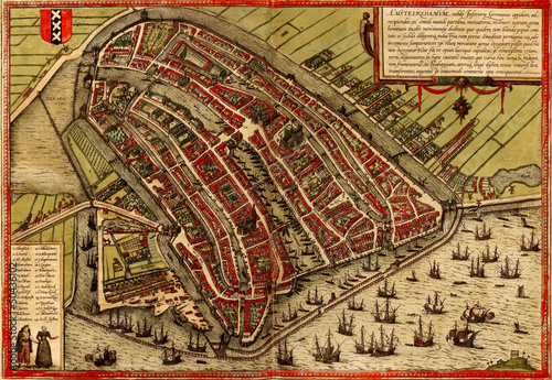 Amsterdam vintage map