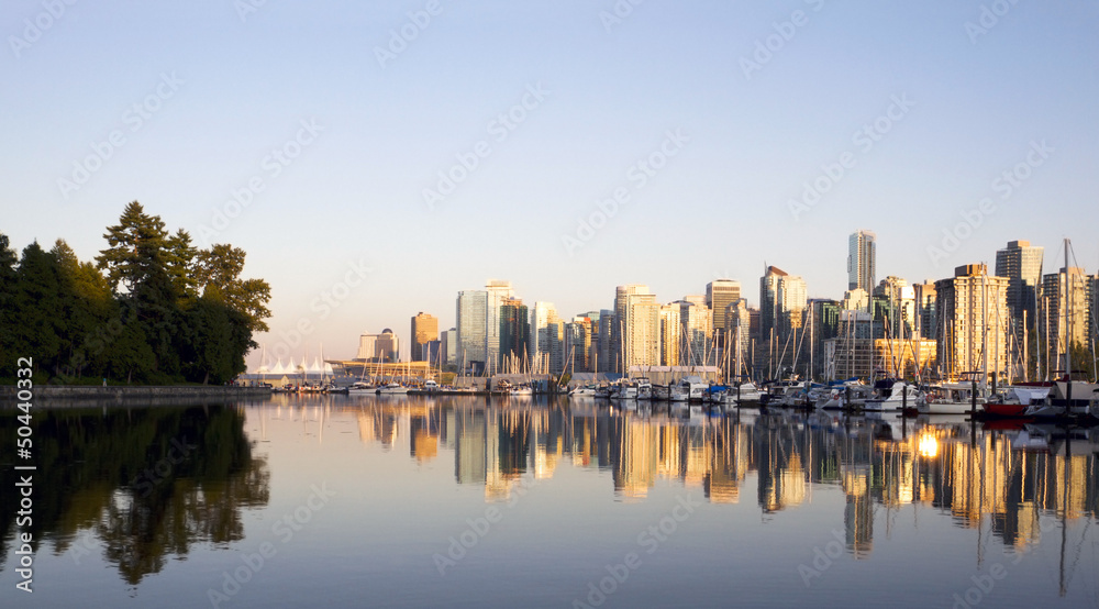 Fototapeta premium Vancouver downtown evening, Canada BC