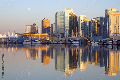 Vancouver downtown evening  Canada BC