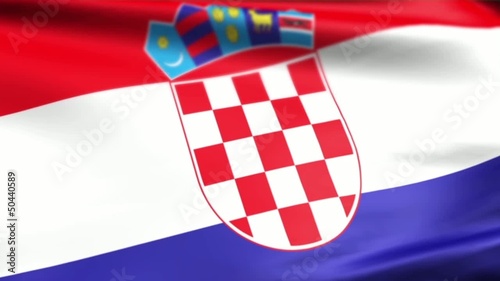 Animated flag Croatia - Loop - geringe Schärfentiefe photo