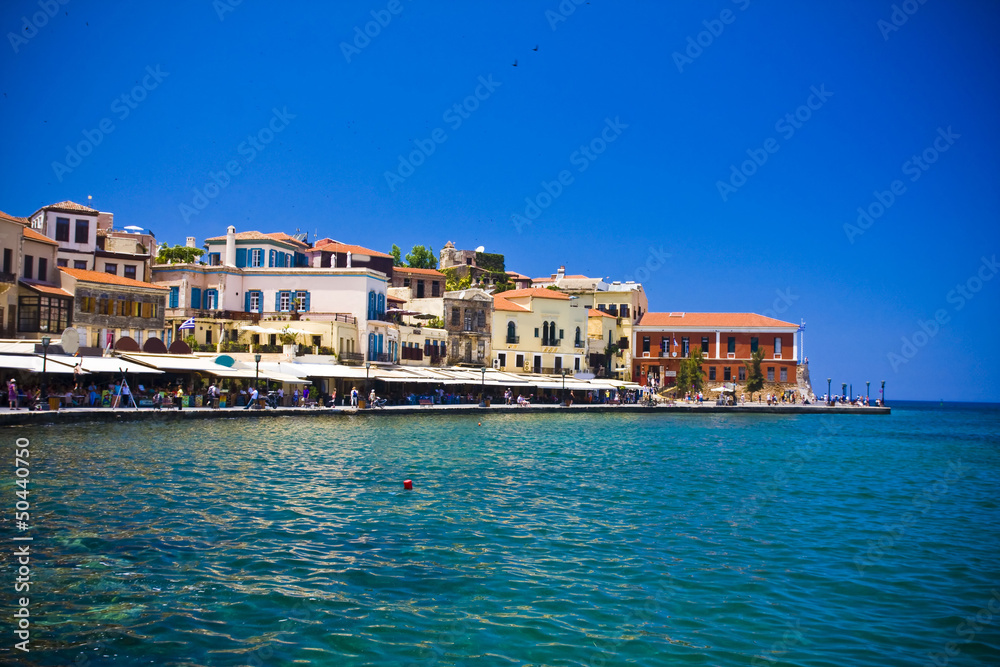Harbor and streets of Chania/Crete/Greece