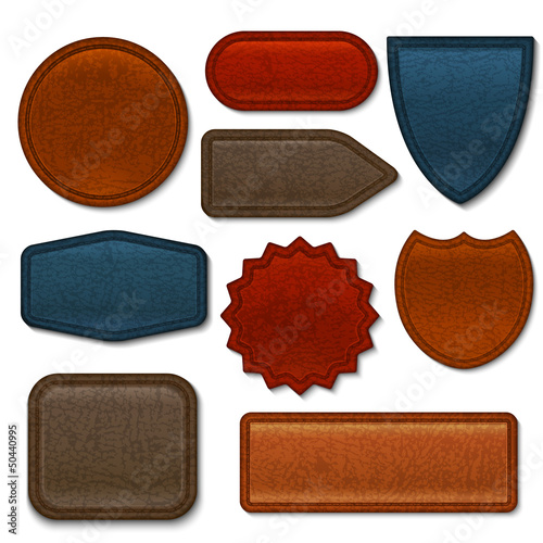 Leather labels collection - eps10