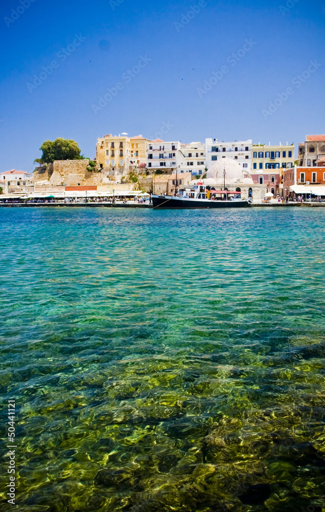 Harbor and streets of Chania/Crete/Greece