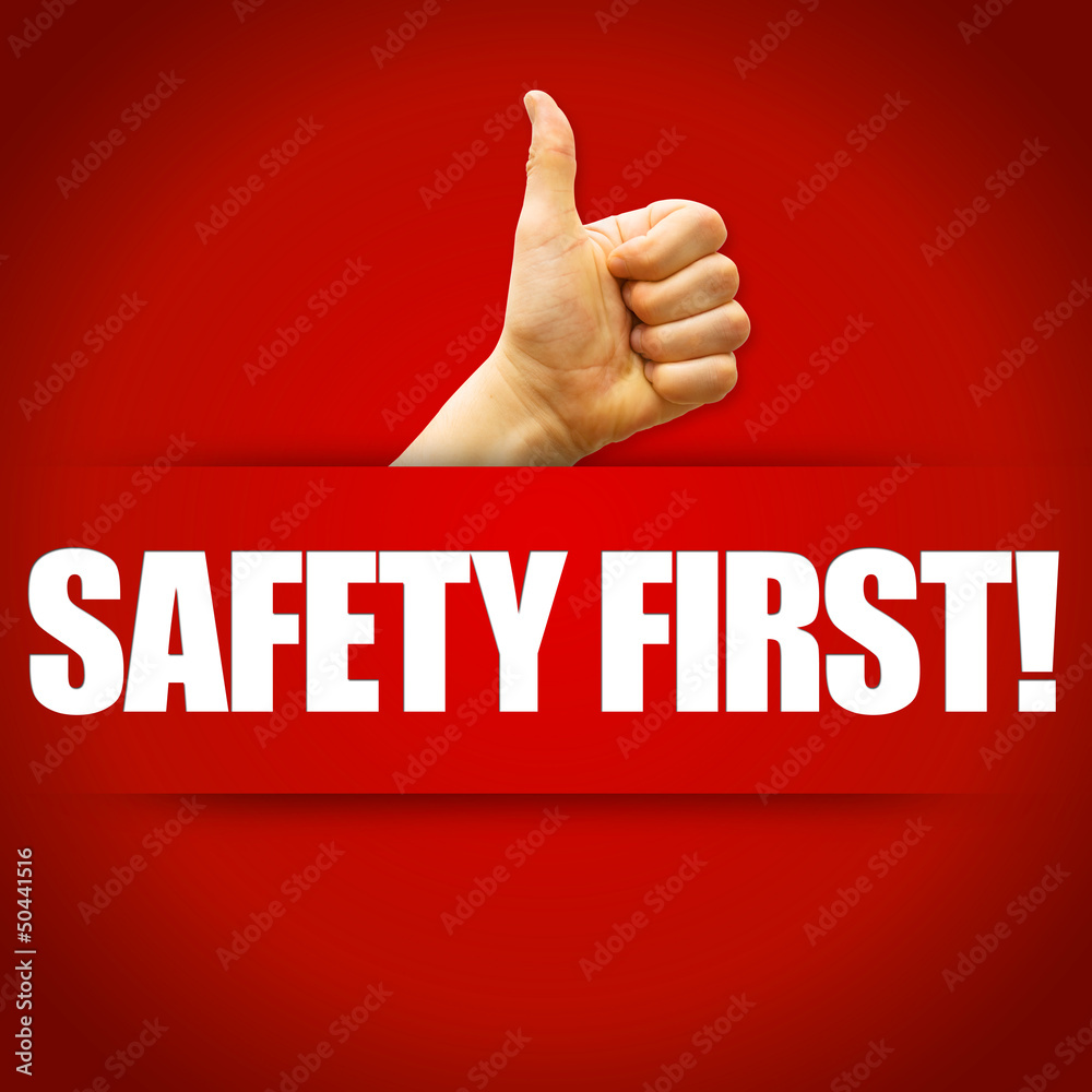 Safety first! Button, Icon Safety first! Button, Icon