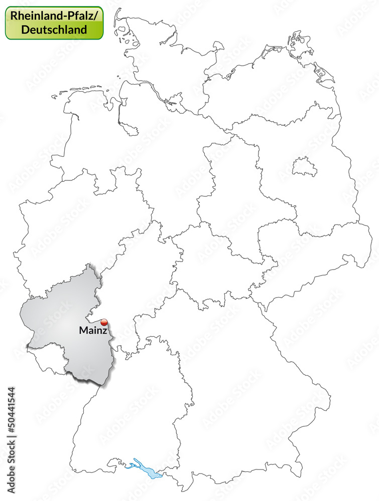 Landkarte von Deutschland und Rheinland-Pfalz