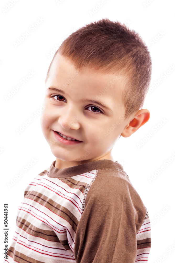 Closeup portrait of a happy cute little boy Closeup portrait of a happy cute little boy