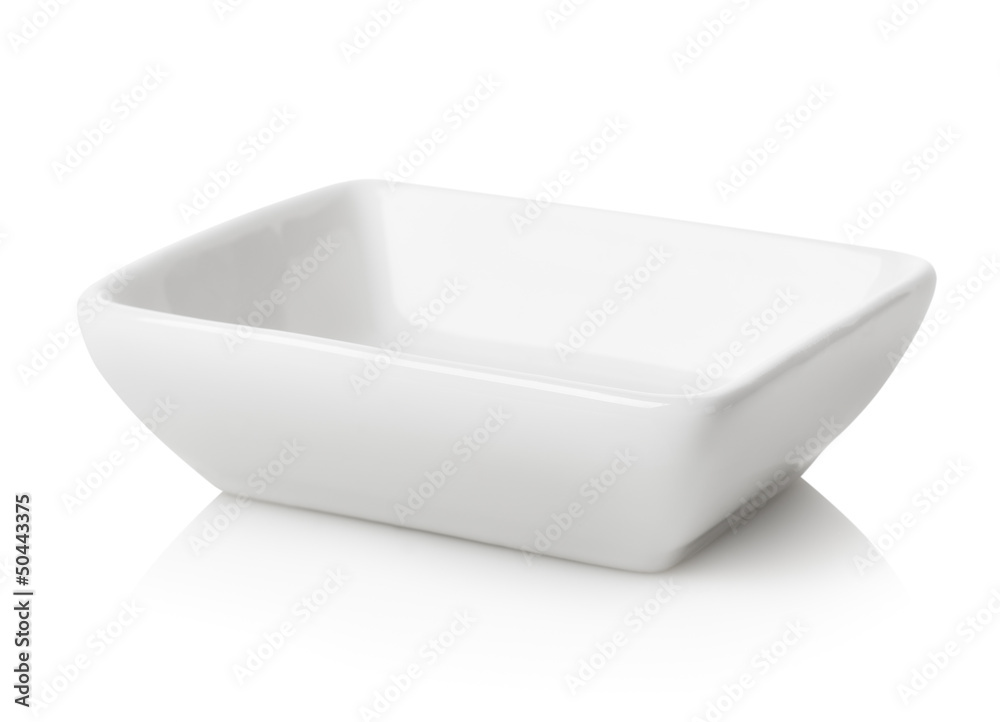 Empty white bowl isolated