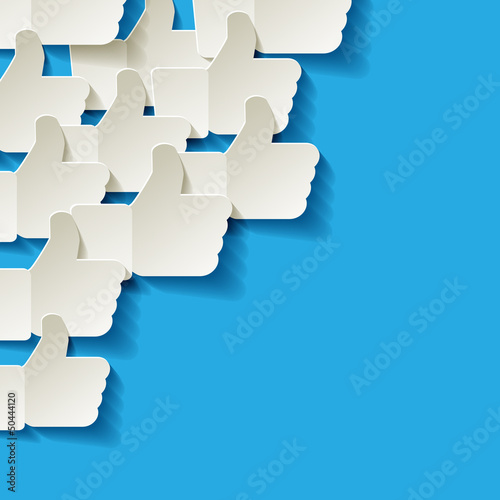 Like Papier Weiss Blau Hell Icon Ecke