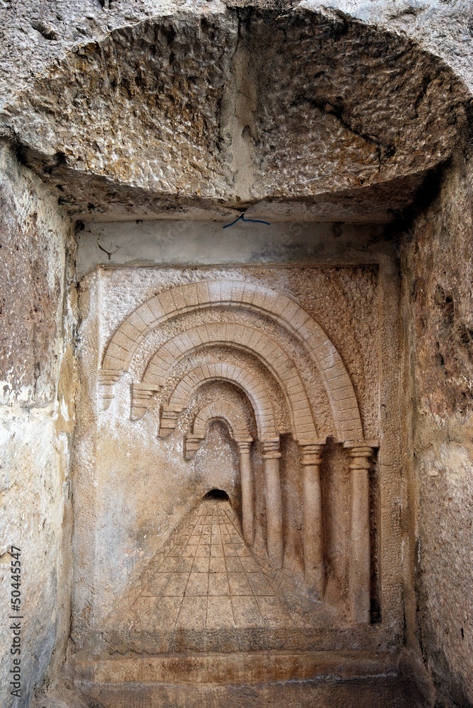 Stone carving of Moorish arches © Arena Photo UK