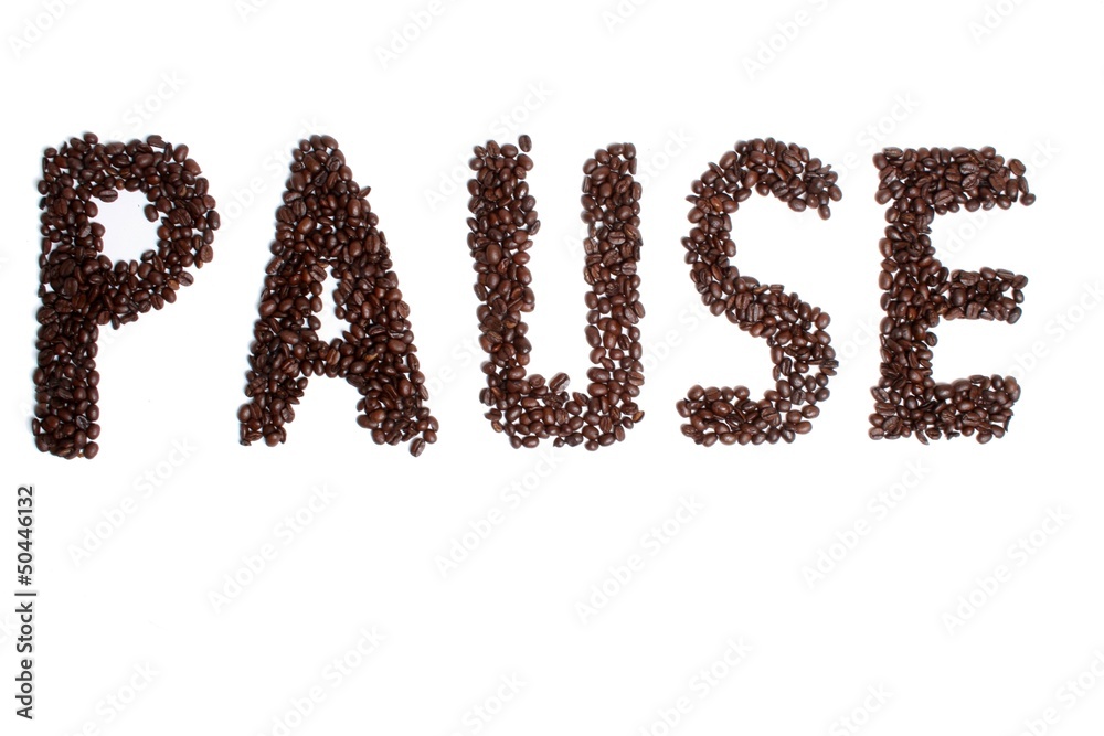 Pause aus Kaffeebohnen Pause aus Kaffeebohnen