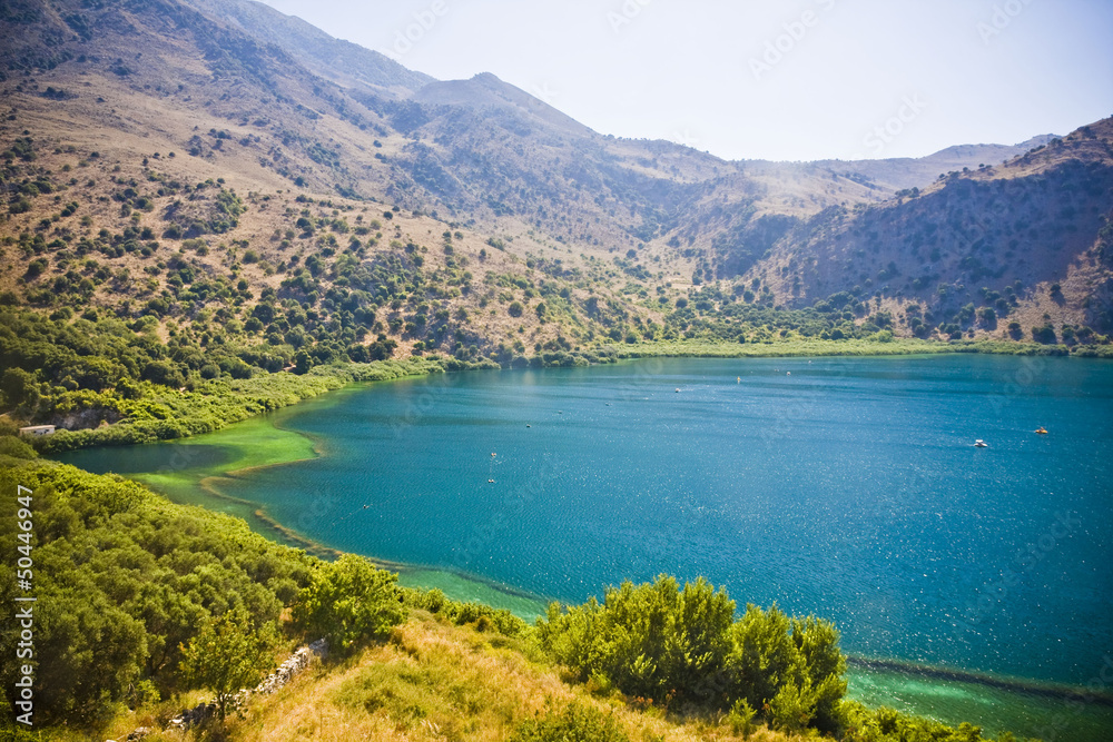 Amazing lake on Crete, Greece