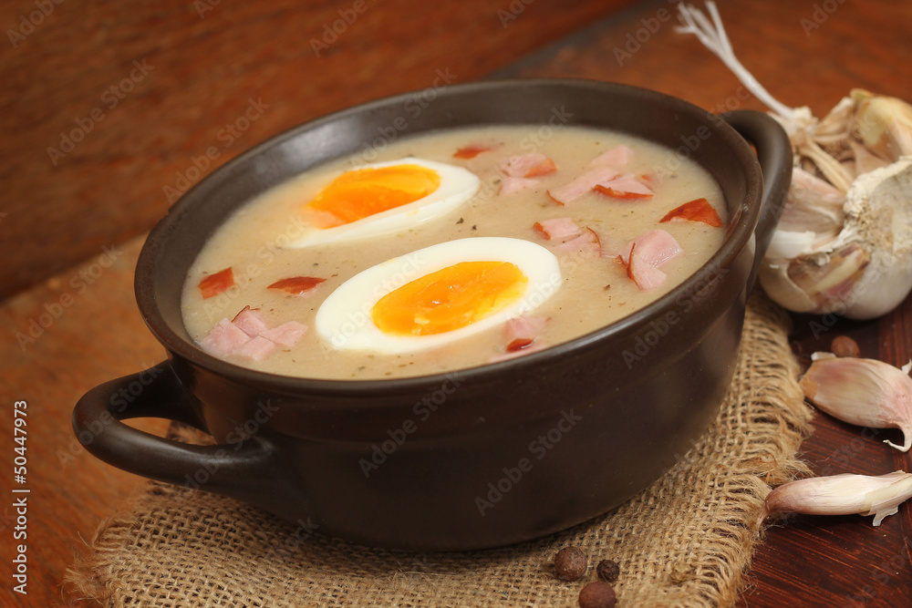 zur, zurek - component of a traditional Polish soup Sourdough zur, zurek - component of a traditional Polish soup Sourdough