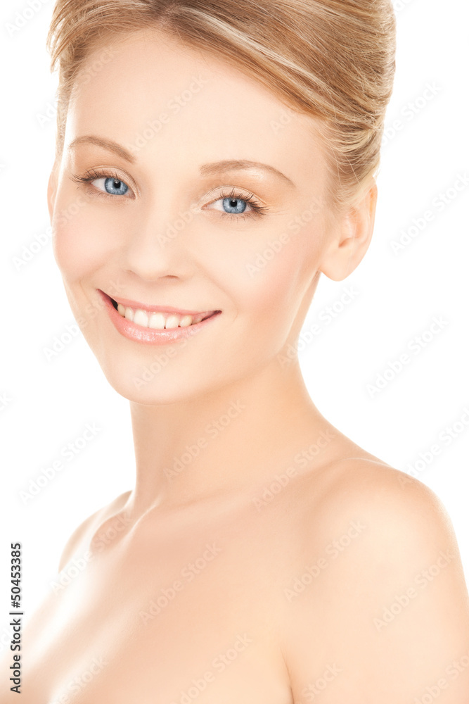 beautiful woman with updo hair