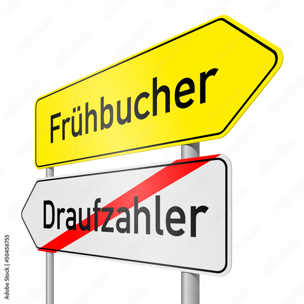 schild lr fruehbucher draufzahler I schild lr fruehbucher draufzahler I