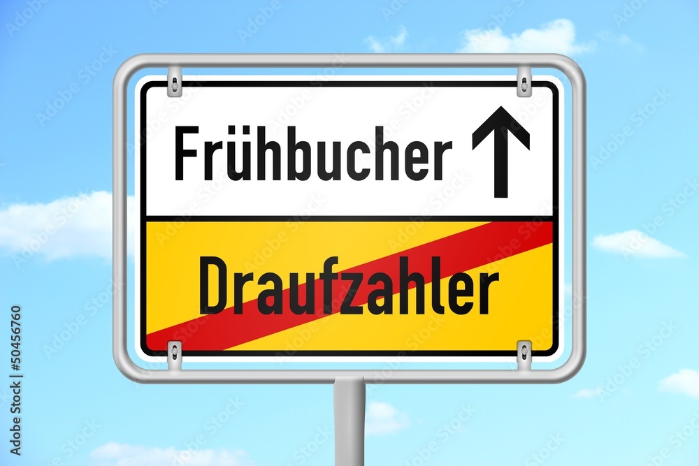 ortsschild v3 himmel draufzahler frühbucher I ortsschild v3 himmel draufzahler frühbucher I