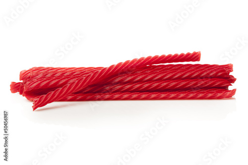 Bright Red Licorice Candy photo