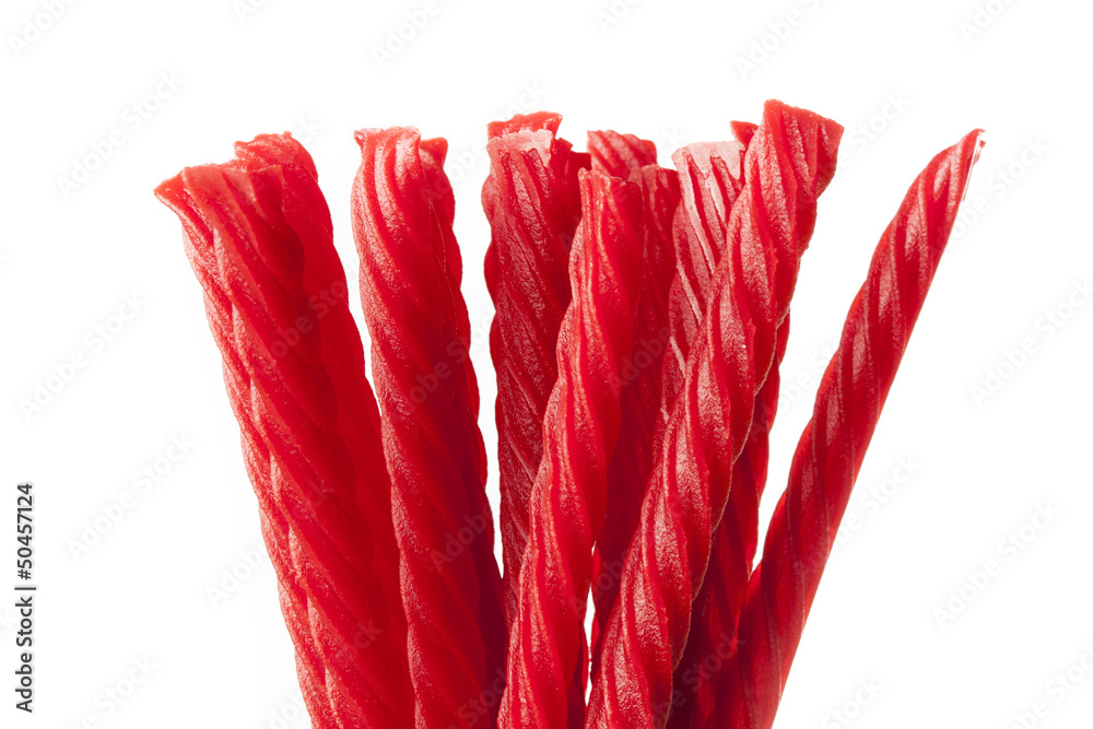 Bright Red Licorice Candy foto de Stock Adobe Stock