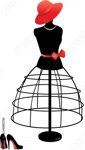 mannequin with red hat