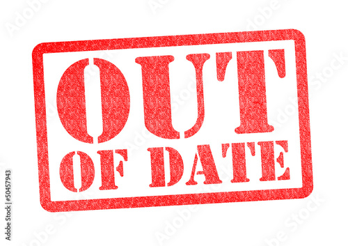 OUT OF DATE Rubber Stamp