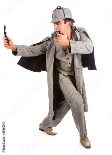 Curious Sherlock Holmes pipe and magnifying glass