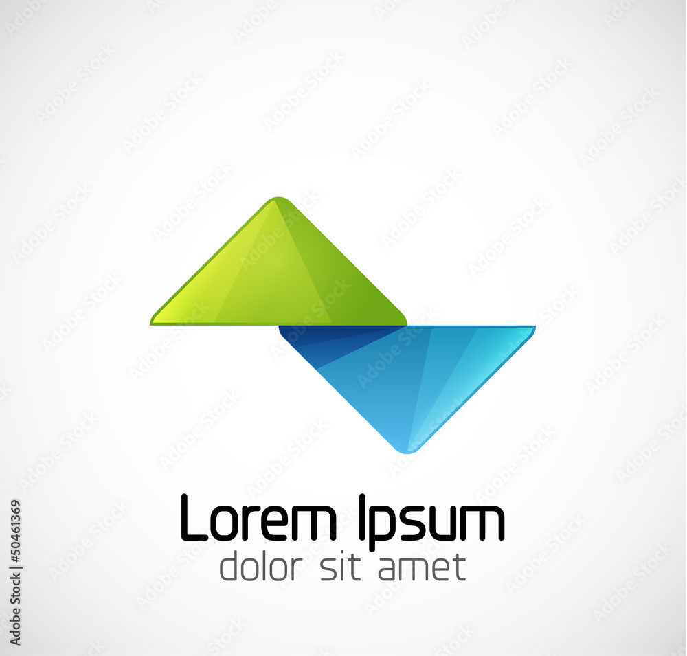 Obraz premium Abstract geometric business symbol