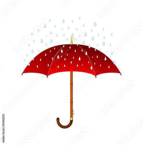 Umbrella and rain