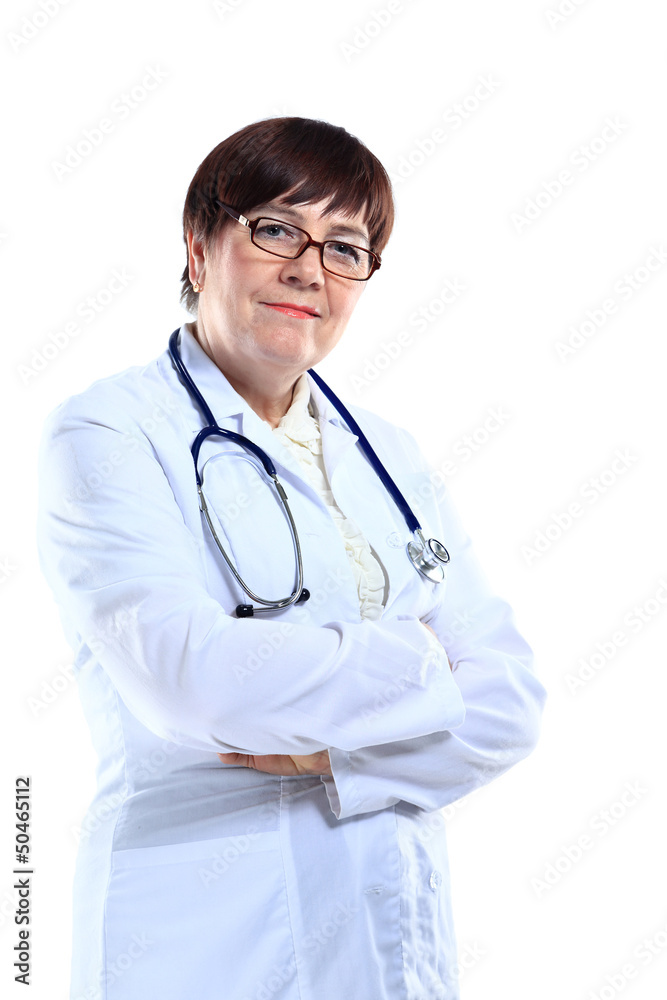 Smiling medical doctor woman with stethoscope Smiling medical doctor woman with stethoscope