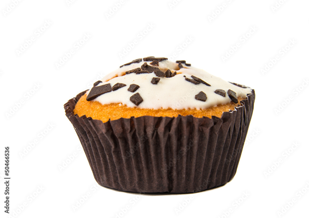 holiday muffins with icing isolated holiday muffins with icing isolated
