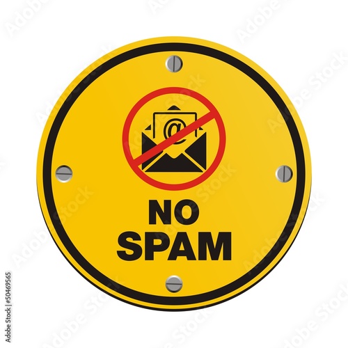 no spam circle sign