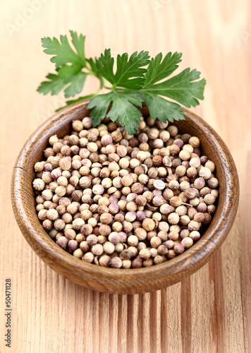 Coriander with leaves