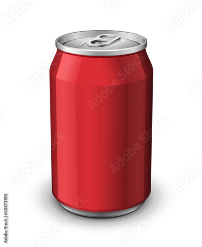 Red Aluminum Can