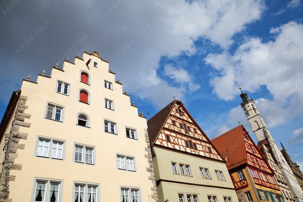 Häuserzeile in Rothenburg ob der Tauber