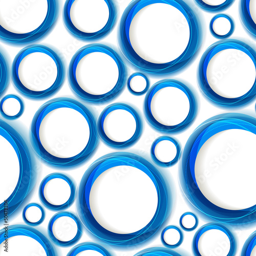 Seamless organic pattern with blue circles. Eps10