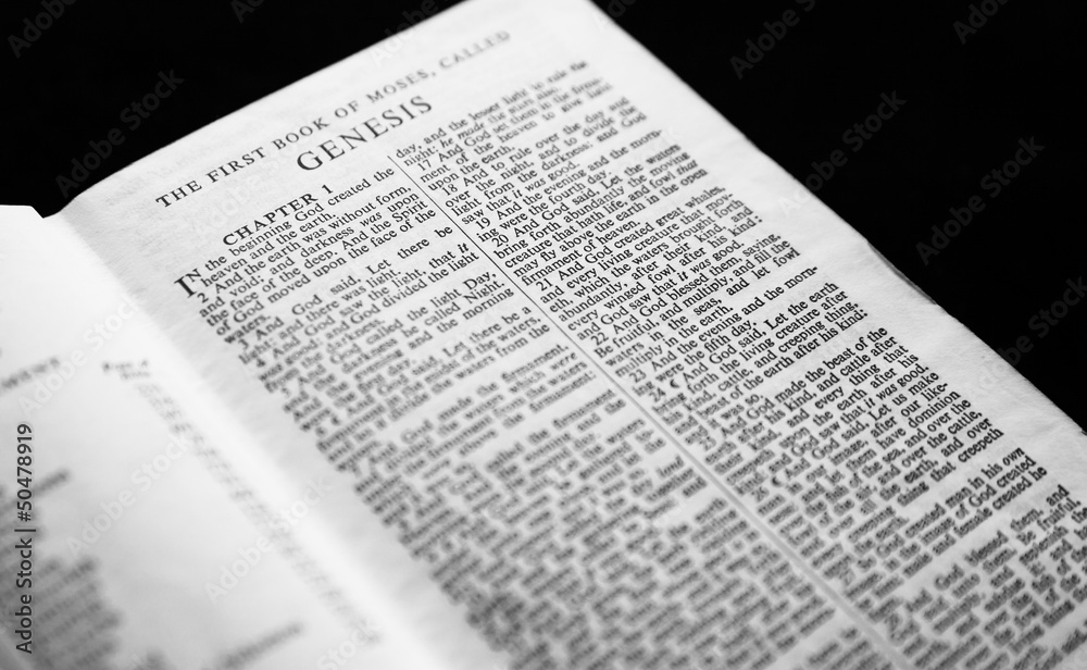 Genesis Chapter 1 of the Holy Bible. Genesis Chapter 1 of the Holy Bible.