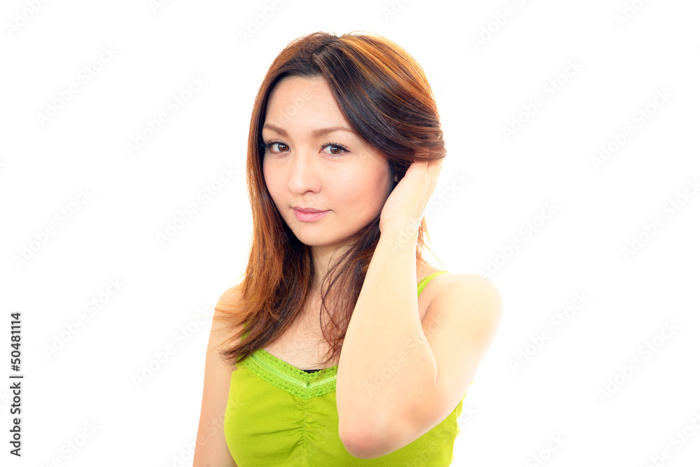 微笑む美しい女性 微笑む美しい女性