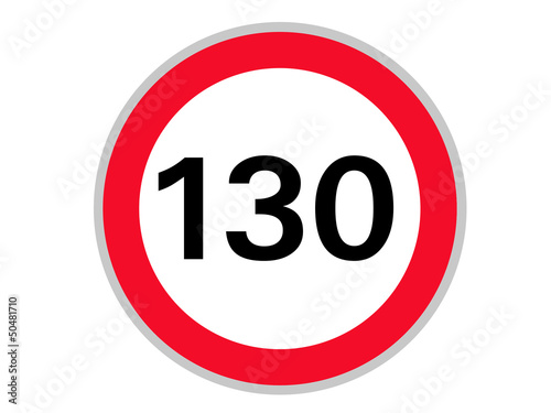 Verkehrszeichen 130 km/h