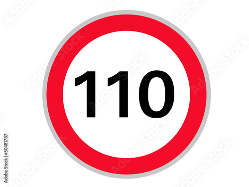 Verkehrszeichen 110 km/h