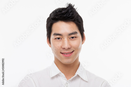 Young Asian man close up shot.
